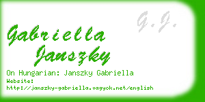 gabriella janszky business card